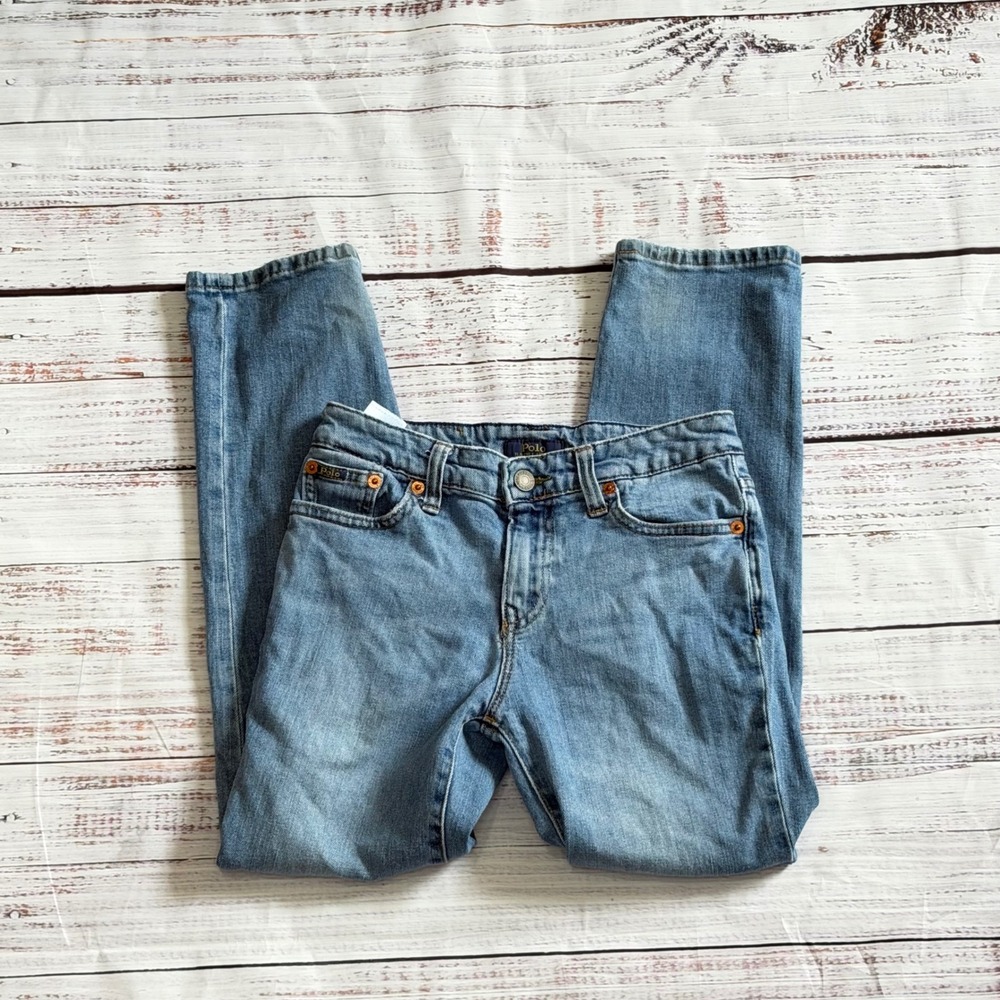 Polo Ralph Lauren Kids Light Wash Straight Leg Denim Jeans Size 10 Blue - Picture 7 of 10